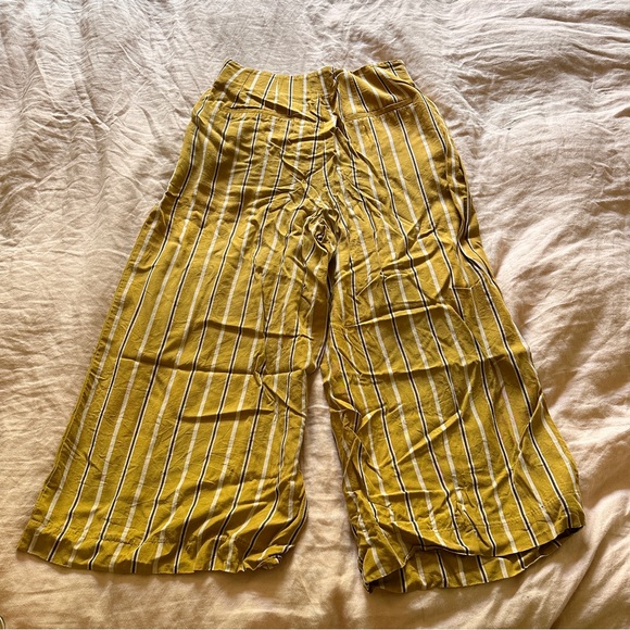 Zara Chartreuse Cropped Palazzo Pants size M - Picture 5 of 6